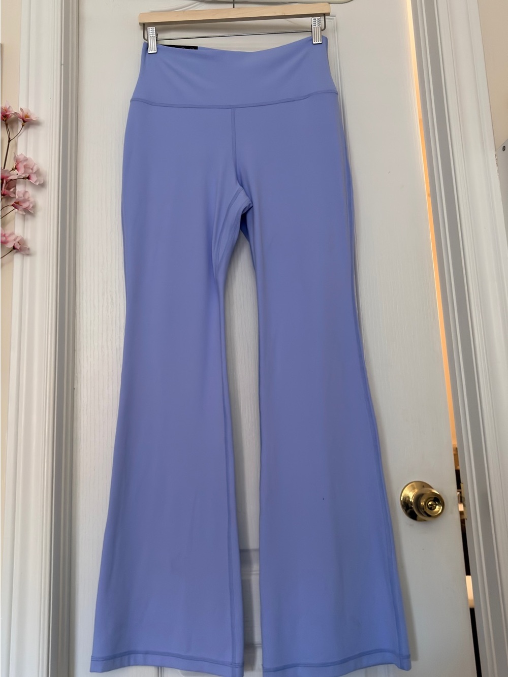 NEW Aritzia Butter Hi-Rise Cheeky Flare Pants in Dayflower Blue (Size 12)